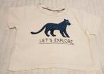 Zara tshirt maat 68 baby kleding wit creme luipaard t-shirt, Verzenden, Zo goed als nieuw, Zara, Jongetje