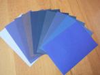 10 vellen apart karton blauw tinten A5, Ophalen of Verzenden, Nieuw, Overige thema's, Blanco kaart of Basiskaart