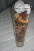 vaas , eventueel met inhoud, Huis en Inrichting, Ophalen of Verzenden, Zo goed als nieuw, Overige kleuren, Glas