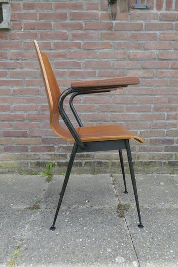 Vintage plywood teak stoel Carlo Ratti stijl Legni Curvati  beschikbaar voor biedingen