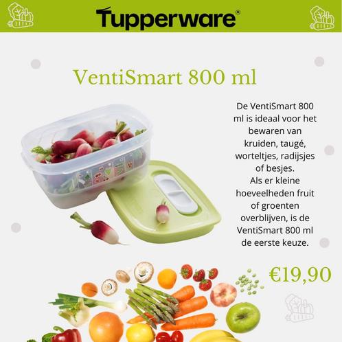 Tupperware VentiSmart 800ml, Huis en Inrichting, Keuken | Tupperware, Nieuw, Overige typen, Groen, Ophalen of Verzenden