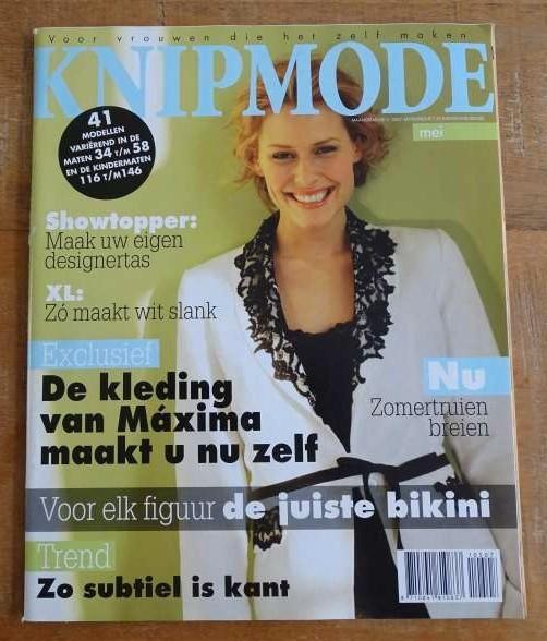 Knipmode nummer 5 mei 2007 met Maxima mode en patroon bikini, Hobby en Vrije tijd, Kledingpatronen, Zo goed als nieuw, Vrouw, Knipmode