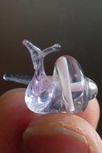 Een prachtig paar miniatuur slakken (glass sculpture)3x3 cm, Antiek en Kunst, Ophalen of Verzenden