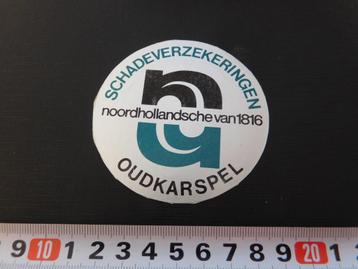 sticker Oudkarspel Noordhollandsche van 1816 Schadeverzeker beschikbaar voor biedingen