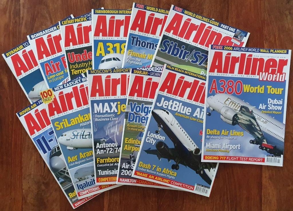 Airliner World maandblad - meerdere jaargangen, Verzamelen, Luchtvaart en Vliegtuigspotten, Ophalen of Verzenden, Zo goed als nieuw
