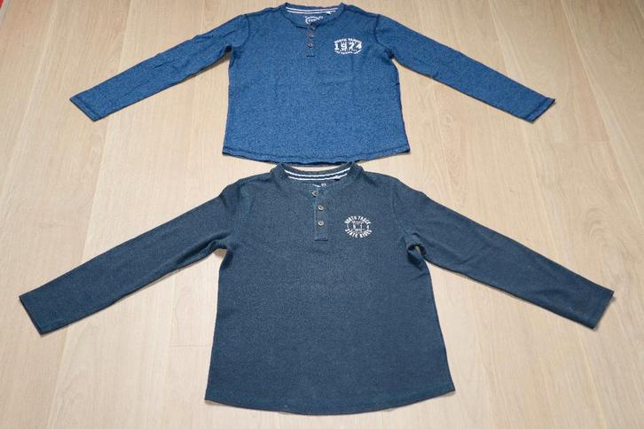 2 H&M Here+There longsleeve t-shirts ZGAN Maat 146/152 Blauw, Kinderen en Baby's, Kinderkleding | Maat 146, Zo goed als nieuw