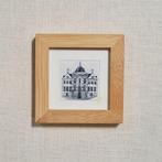 Ets Huis ten Bosch Den Haag 10x10 cm incl lijst, Minder dan 50 cm, Oorspronkelijke maker, Nieuw, Ophalen of Verzenden