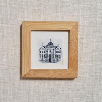 Ets Huis ten Bosch Den Haag 10x10 cm incl lijst beschikbaar voor biedingen