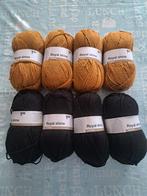 Royal shine garen 8 bollen Zwart en goud, Ophalen of Verzenden, Zo goed als nieuw, Breien of Haken, Wol of Garen
