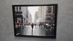 Olieverfschilderij Michele Telari. New York Street, Antiek en Kunst, Ophalen of Verzenden