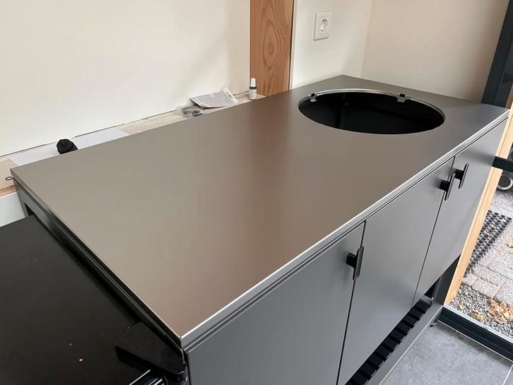 2x RVS aanrechtblad 120x60cm, Huis en Inrichting, Keuken | Complete keukens, Zo goed als nieuw, Overige typen, Ophalen of Verzenden