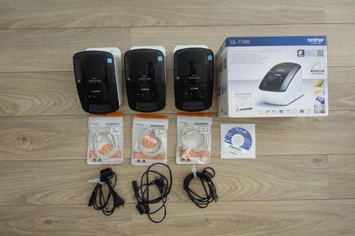 Te koop: 3x Brother QL-710W thermische labelprinters, Computers en Software, Labelprinters, Gebruikt, Etiket, Tape-label, Ophalen of Verzenden