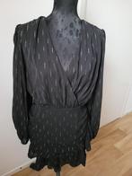 Eight paris zwarte jurk zilver streepje maat L 40 Nieuw, Nieuw, Maat 38/40 (M), Ophalen of Verzenden, Onder de knie