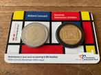 Holland coincard met gouden penning, Mondriaan, Postzegels en Munten, Munten | Nederland, Ophalen of Verzenden
