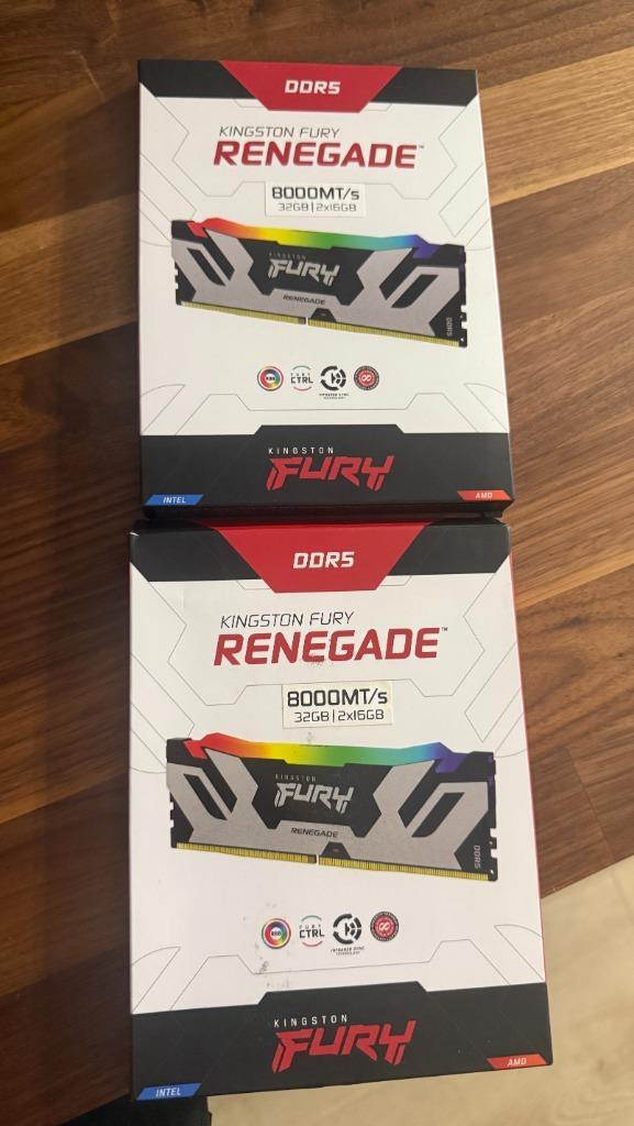 Kingston Fury Renegade RGB KF580C38RSAK2-32, Computers en Software, RAM geheugen, Zo goed als nieuw, Desktop, 32 GB, DDR5, Ophalen of Verzenden