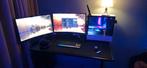 High-end Gaming PC met randapparatuur en dubbele monitor, Ryzen 7, 32 GB, Zo goed als nieuw, SSD