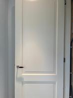 2 x Witte Binnendeuren met Zilverkleurige Klink, Doe-het-zelf en Verbouw, Ophalen, Gebruikt, 80 tot 100 cm, 215 cm of meer