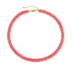 Nieuwe glaskralen ketting watermeloen, Overige materialen, Verstelbaar, Verzenden, Nieuw