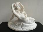 Oud albaster Beeld Lovers naar Casanova 26.5/18 cm H, Ophalen of Verzenden