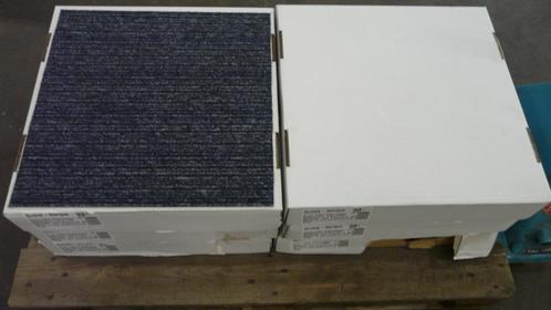 Tapijttegels solid - stripe (partij 23) 30 m2 blauw/grijs, Huis en Inrichting, Stoffering | Vloerbedekking, Nieuw, Tapijttegels