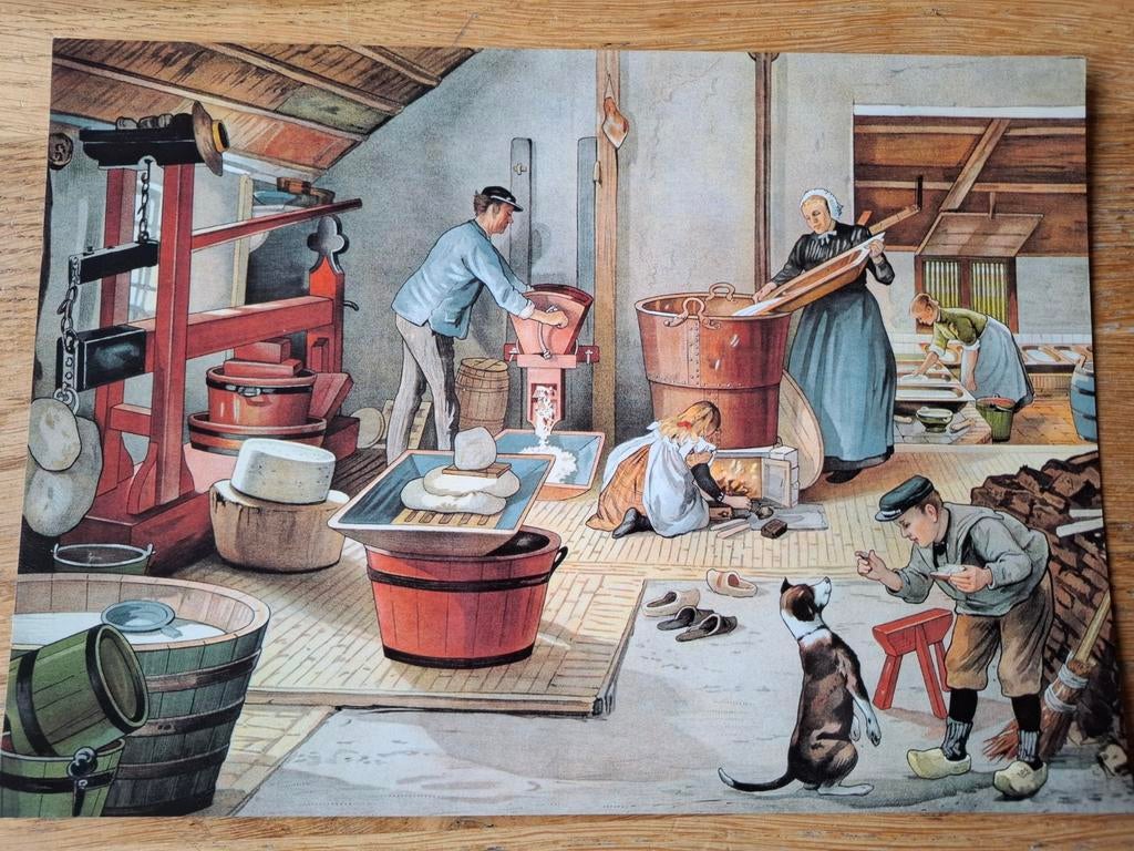 Prent van oude schoolplaat ca 29x21cm, Ophalen of Verzenden, Geschiedenis