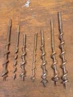 7 oude houtboren, Antiek en Kunst, Antiek | Gereedschap en Instrumenten, Ophalen of Verzenden