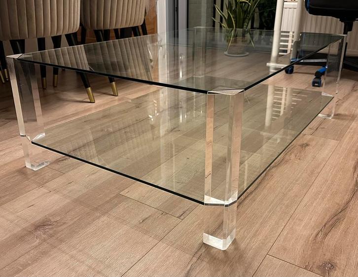 BOR-DESIGN MOOIE GLAZEN SALONTAFEL 120x80x40 cm., Huis en Inrichting, Tafels | Salontafels, Zo goed als nieuw, Minder dan 50 cm