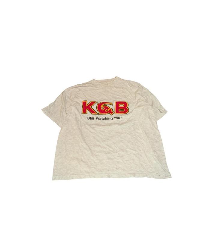 Vintage 90s Funny KGB “Still Watching You” Graphic Shirt, Kleding | Heren, T-shirts, Zo goed als nieuw, Maat 56/58 (XL), Grijs