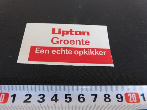 sticker LIPTON Groente Een echte opkikker, Verzamelen, Stickers, Zo goed als nieuw, Bedrijf of Vereniging, Ophalen