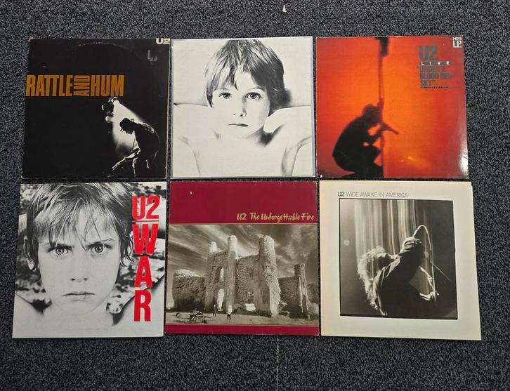 U2 6 albums, 7 lp's, Cd's en Dvd's, Vinyl | Rock, Gebruikt, Poprock, 12 inch, Ophalen of Verzenden