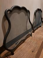 Antieke raamhor, zwart, geleefd hout, 70x58cm, Antiek en Kunst, Ophalen of Verzenden