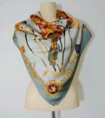Luxe designer sjaal met golfdessin van D&W Auchterlonie
