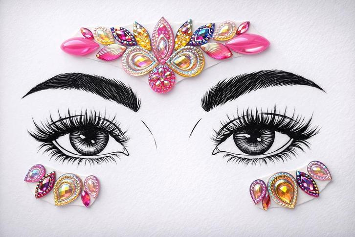 Facebling Carnaval Schmink, Sieraden, Tassen en Uiterlijk, Uiterlijk | Cosmetica en Make-up, Nieuw, Ophalen of Verzenden
