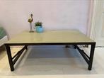 Stevige Salontafel hout metaal, Ophalen of Verzenden