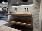 Showroommodel massief hout, Huis en Inrichting, Badkamer | Badkamermeubels, Ophalen, 100 tot 150 cm, Zo goed als nieuw, Minder dan 100 cm