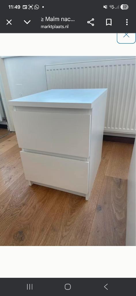 Nachtkastje Malm Ikea, Huis en Inrichting, Slaapkamer | Nachtkastjes, Zo goed als nieuw, 55 tot 70 cm, Minder dan 45 cm, Ophalen