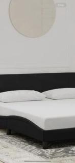 Bedframe "Dover" 180x200 cm fluweel zwart, Verzenden, Zwart, 180 cm, Metaal