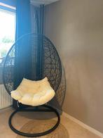 Hang stoel + kussens, Overige materialen, Zwart, Ibiza boho, Ophalen of Verzenden