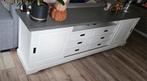Dressoir / TV-meubel - Riverwoods grijs / wit, Ophalen, 200 cm of meer, Minder dan 100 cm, 25 tot 50 cm