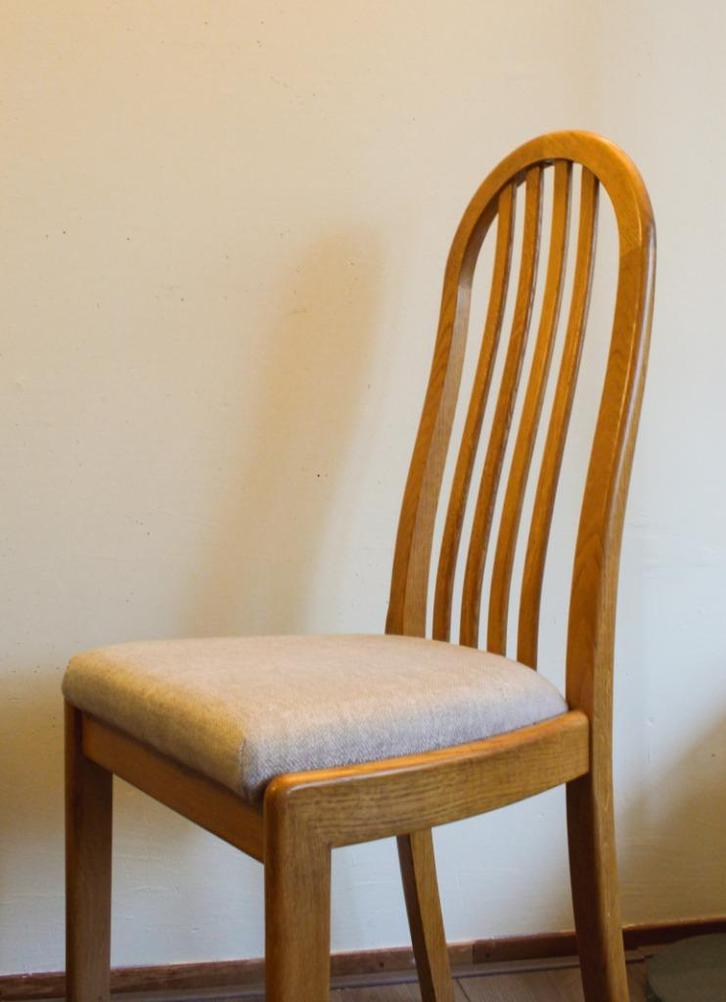 6 vintage eiken eetkamerstoelen | SA A Sibau, Huis en Inrichting, Stoelen, Zo goed als nieuw, Vijf, Zes of meer stoelen, Hout