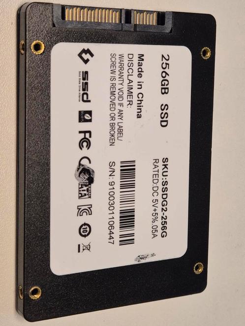 No Name SSD 256GB 2,5" Sata, Computers en Software, Harde schijven, Gebruikt, Laptop, Intern, SSD, SATA, Verzenden
