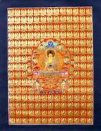 157 SHAKYAMUNI BOEDDHA ORIGINELE THANGKA NEPAL, Ophalen of Verzenden