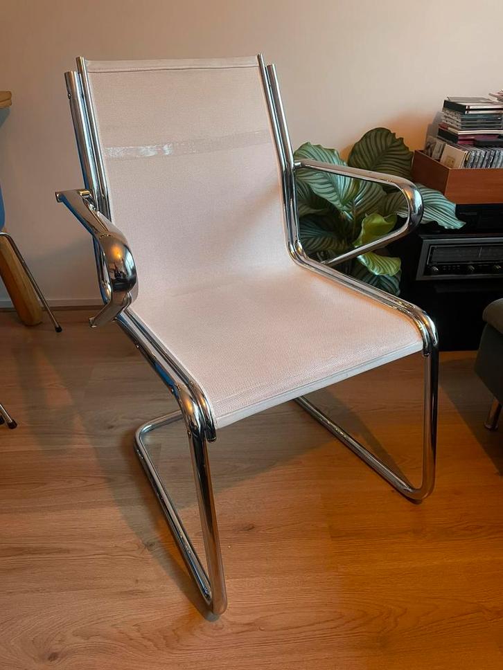 Vintage stoel chroom / vergaderstoel, Huis en Inrichting, Stoelen, Zo goed als nieuw, Eén, Ophalen