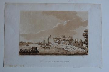 GORCUM GORINCHEM Aquatint Ferry over de MAAS 1780 GU5 beschikbaar voor biedingen