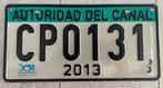 Kentekenplaat Panama Autoridad del Canal/Kanaalzone 2013, Ophalen of Verzenden, Zo goed als nieuw, Auto's