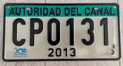 Kentekenplaat Panama Autoridad del Canal/Kanaalzone 2013, Verzamelen, Automerken, Motoren en Formule 1, Zo goed als nieuw, Auto's