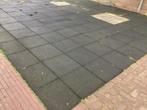 75 stuks ! Rubberen terras tegels 50x50x4,5 cm,, Tuin en Terras, Ophalen, Gebruikt, Rubber, 10 m² of meer