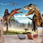 Dinosaurus behang Fighting Dinosaurs, dinosaurusbehang, Nieuw, Ophalen of Verzenden, Wanddecoratie