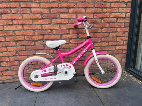16 inch roze meisjesfiets, Fietsen en Brommers, Fietsen | Kinderfietsjes, Gebruikt, 16 tot 20 inch, Ophalen of Verzenden