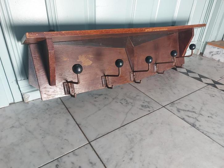 Amsterdamse School vintage wandkapstok, Huis en Inrichting, Woonaccessoires | Kapstokken, Gebruikt, Wandkapstok, Minder dan 100 cm
